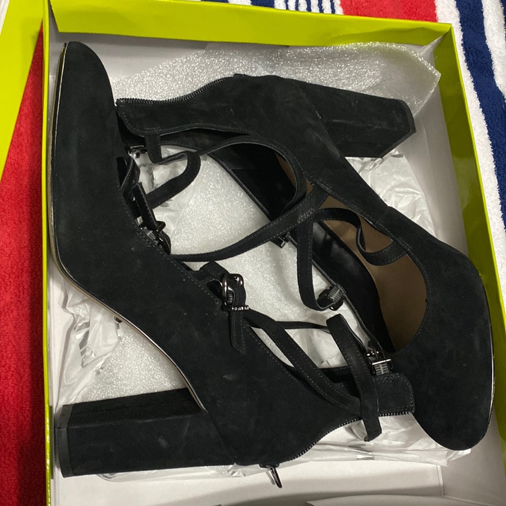 Gianni Bini Black Strappy Heels